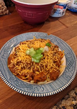 A picture of Joe's steak and potato Chili.