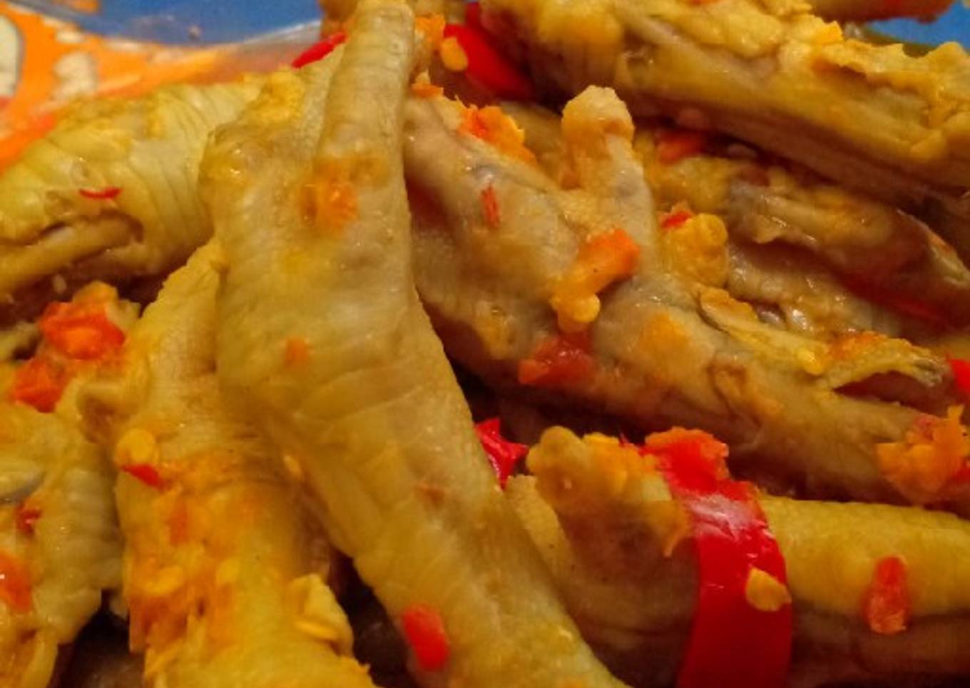 Ceker ayam pedes simple