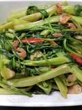Malaysian Stir Fry Water Spinach with Shrimp Paste 馬來西亞蝦醬炒通菜