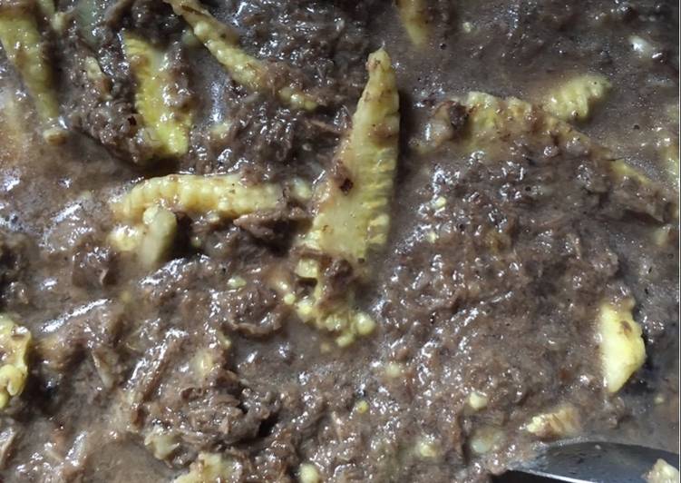 Resep Jamur Taun dan anak jagung masak santan (Kulat Taun) Anti Gagal