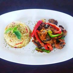 A picture of Jollof rice.