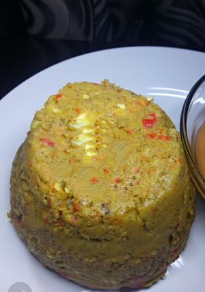 A picture of Overripe plantain & Beans moi-moi.