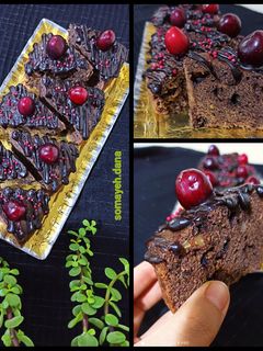 عکسی از دستور کیک موکای مغزدار