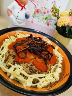 صورة لوصفة الكشري المصري 🥣🧂