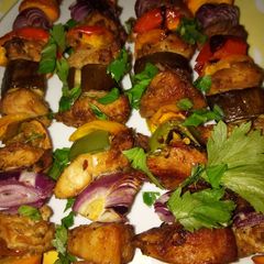 A picture of Chicken skewers.