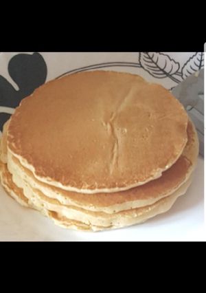 A picture of Fluffy American pancakes#snacks recipe contest.