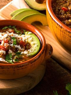 Una foto de Sopa de lentejas con chorizo