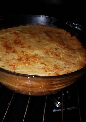 A picture of Creamy chicken sherperds pie.