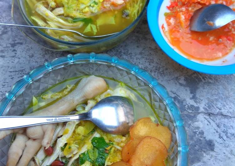 Cara Gampang Menyiapkan Soto ayam khas Pacitan Anti Gagal