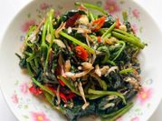 Gambar tumis daun ubi teri