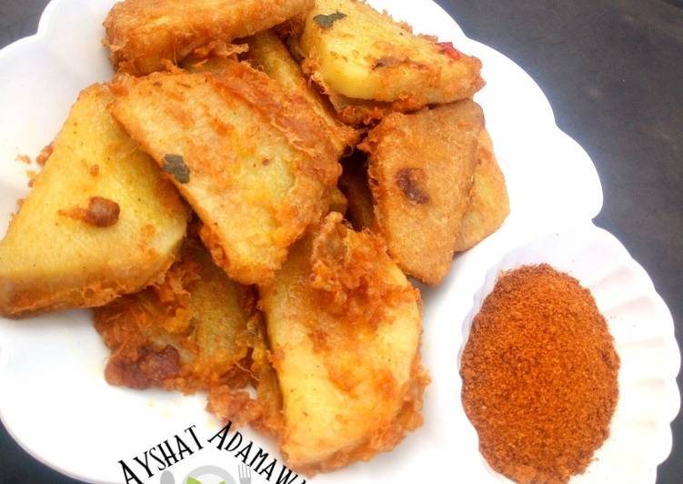 Crispy yam and egg