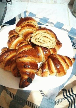 صورة لوصفة كرواسون ولا اروع 😍 croissant ❤❤