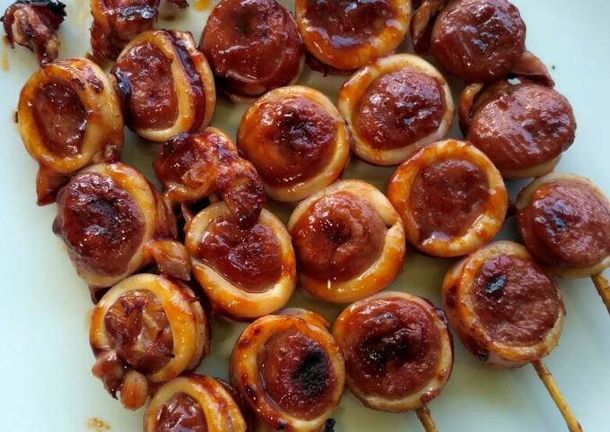 Langkah Mudah untuk Membuat Cumi Sosis (homemade street food) #pejuanggoldenapron2 yang Menggugah Selera