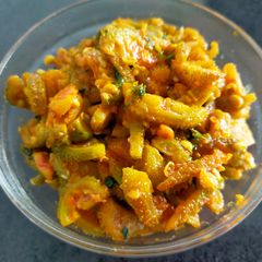 A picture of Kantola Sabzi (Spiny Gourd).