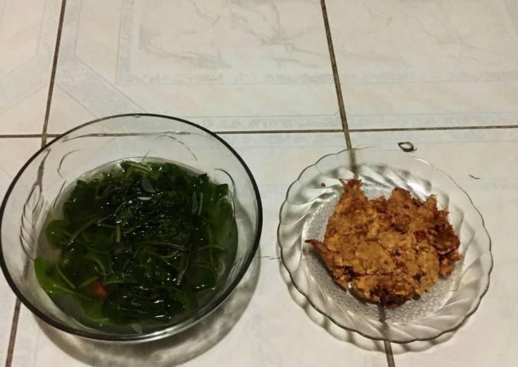 Diet GM Day 3: Sayur Bayam dan Sambal Tempe