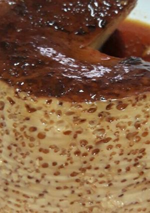 Una foto de Flan de leche condensada