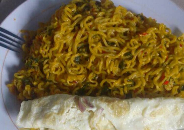 Recipe of Perfect Palm oil noodles and vegetables