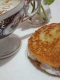 Banana egg chapati with creamy coffee😋