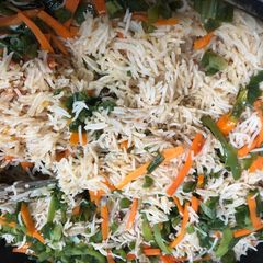 A picture of Chinese fried rice.