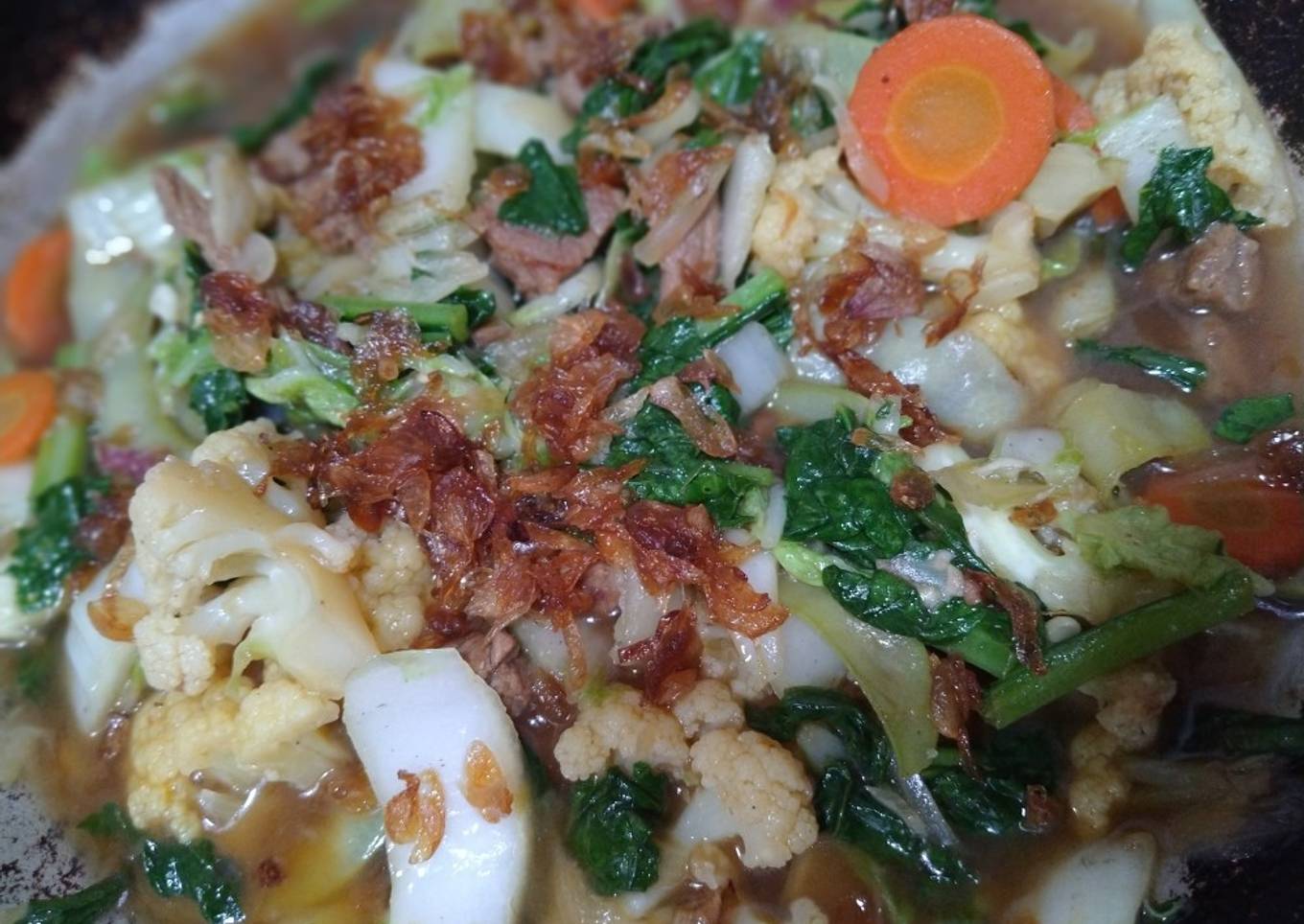 Capcay daging sapi