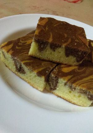 صورة لوصفة الكيكة الرخامية
