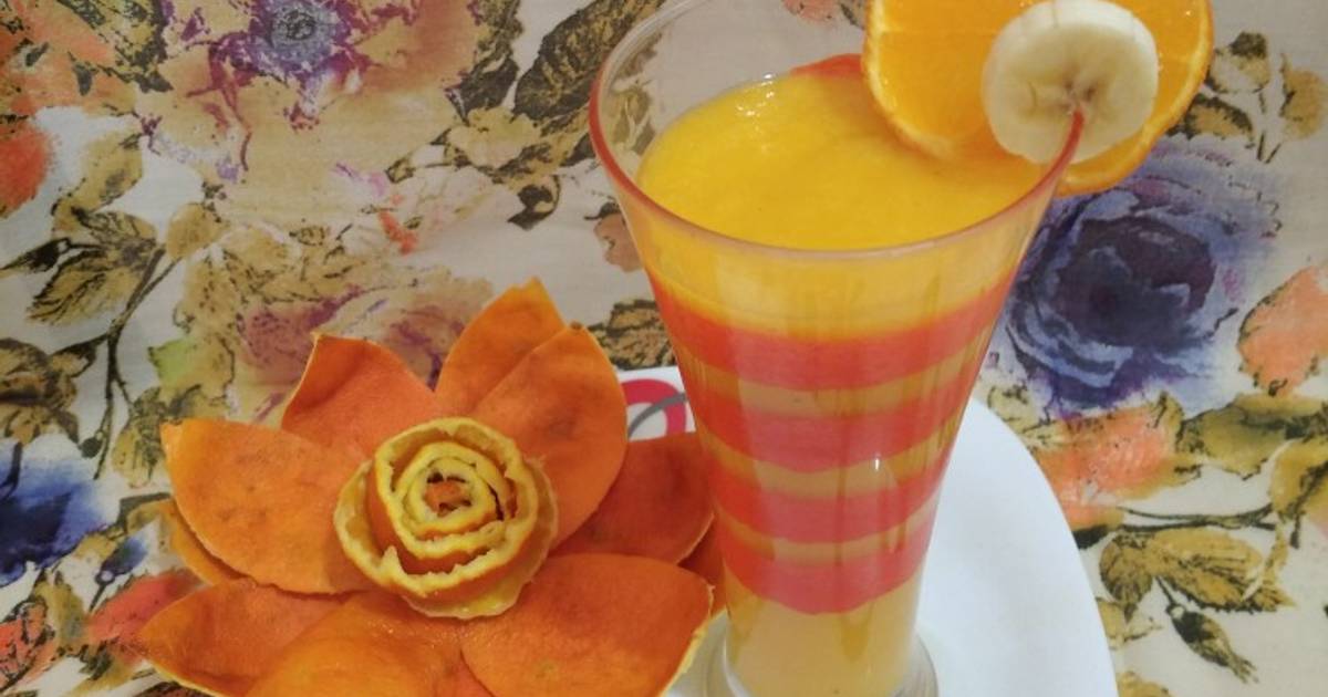 طرز تهیه اسموتی موز و پرتقال ساده و خوشمزه توسط Hooy Rose 1381 کوکپد