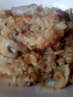 Una foto de Arroz caldoso con costilla de cerdo y salchichas