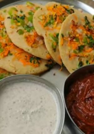 ஓட்ஸ் வெஜ் ஊத்தாப்பம் செய்முறை முக்கிய புகைப்படம்