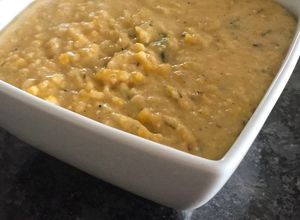 Una foto de Polenta con queso 🧀