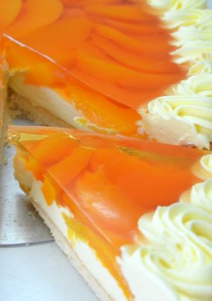 Una foto de Tarta de durazno