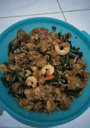 Foto resep Tumis katatedang (kacang panjang tahu tempe udang)