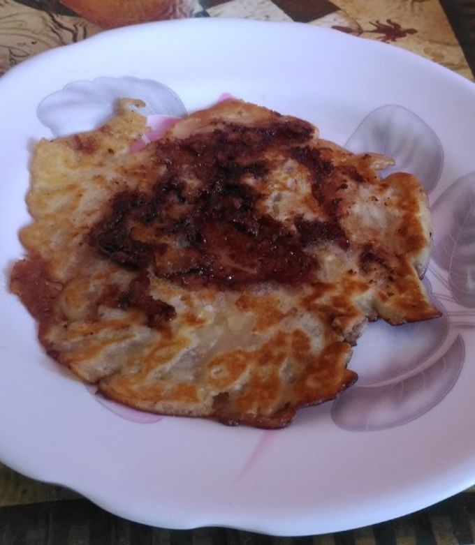 A picture of Choco filled pancake.