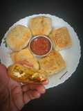 Crispy stuffed flatbread