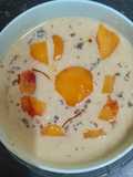 Peach & Fox Nuts Pudding / Phirni (vrat / fasting recipe)