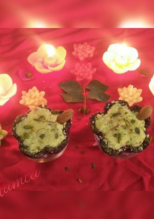 A picture of Beetroot Diya Sweet.
