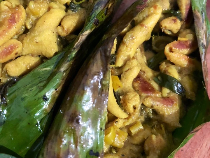 Cara Gampang Membikin Resep Pepes usus bumbu kuning bakar yang  Bikin Ketagihan Anti Ribet, Uenak Banget