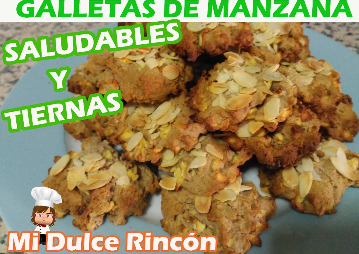 Galletas de manzana / sin azúcar y sin gluten / tiernas y saludables 🍏👌