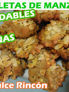 Una foto de Galletas de manzana / sin azúcar y sin gluten / tiernas y saludables 🍏👌