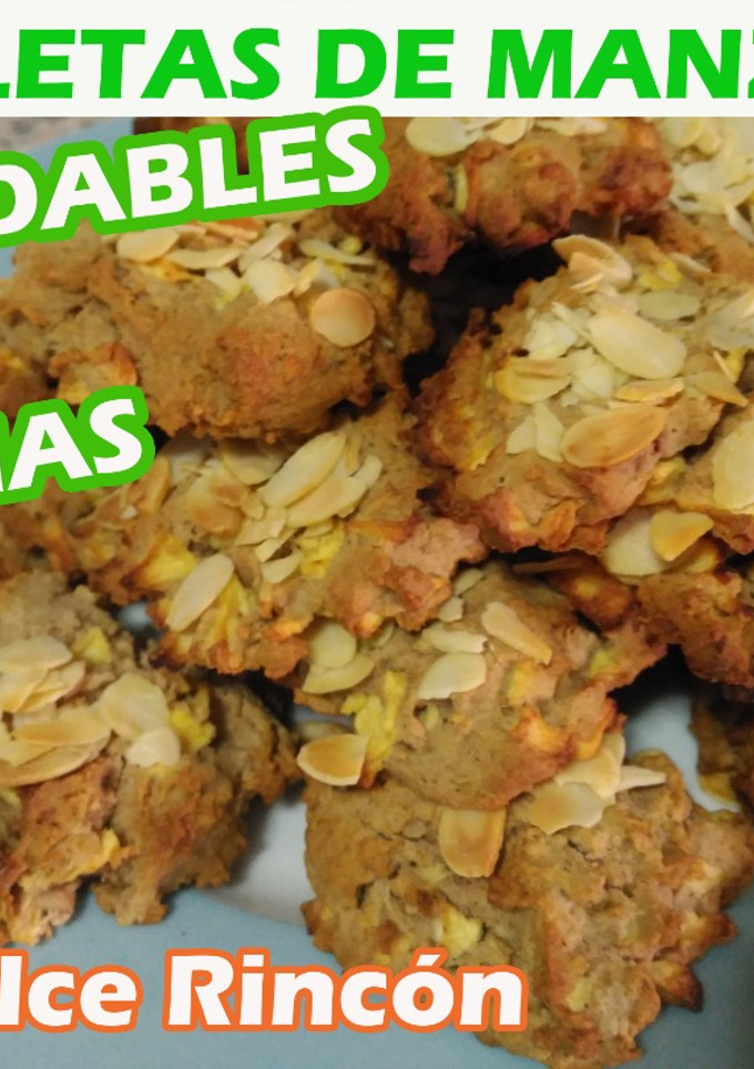 Una foto de Galletas de manzana / sin azúcar y sin gluten / tiernas y saludables 🍏👌