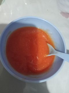 Foto resep Puree pepaya (Snack MPASI)