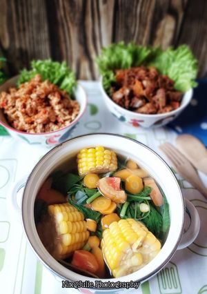 Foto resep Sayur Bening Bayam + Jagung