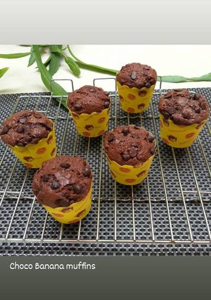 Foto resep Choco Banana muffins