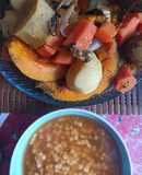 Sopa de verduras y fideos