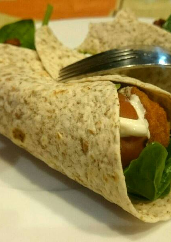 Una foto de Fajitas de champiñones rebozados