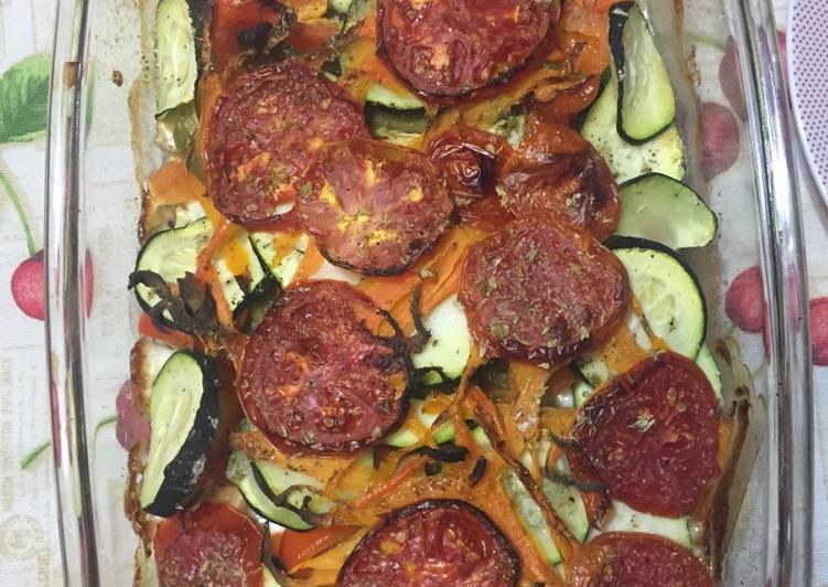 Verduras con queso al horno