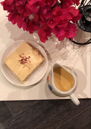صورة لوصفة كيكة الزعفران 😋✨