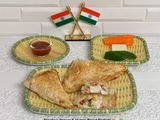 Healthy Tricolour Paneer & Veggie Bread Pockets 🧡🤍💚