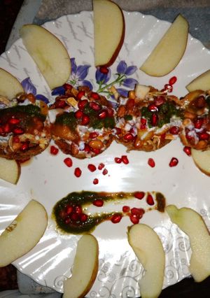 A picture of Farali potato basket chaat.