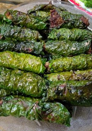Hình của món Bò nướng lá lốt.
