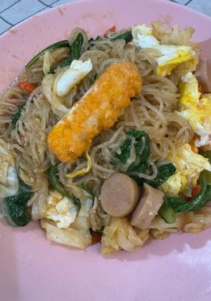 Foto resep Bihun goreng nyemek dengan jamur enoki